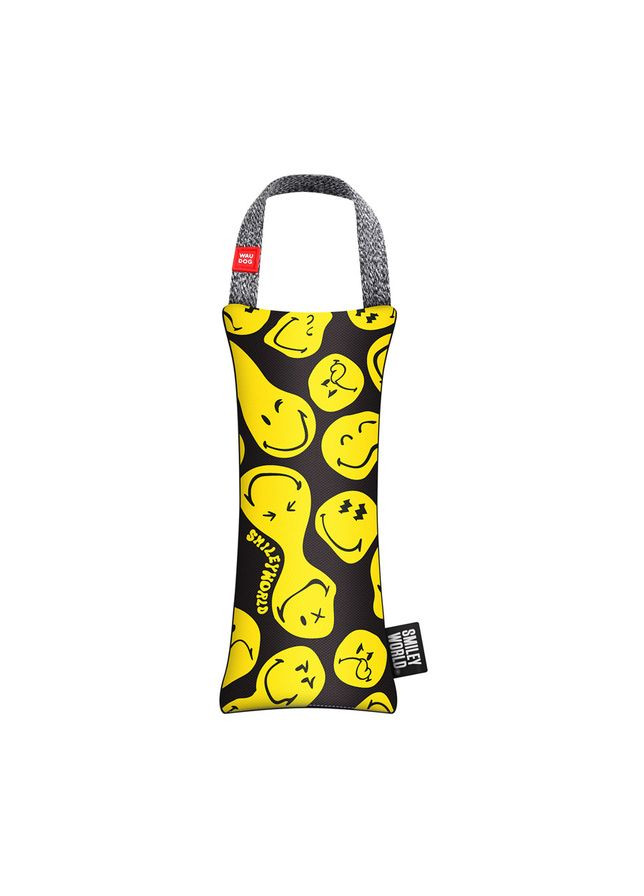 Игрушка для собак Fun с пищалкой, рисунок "Смайлики на черном",, Ш 7 см, Д 16 см WAUDOG (362582188)