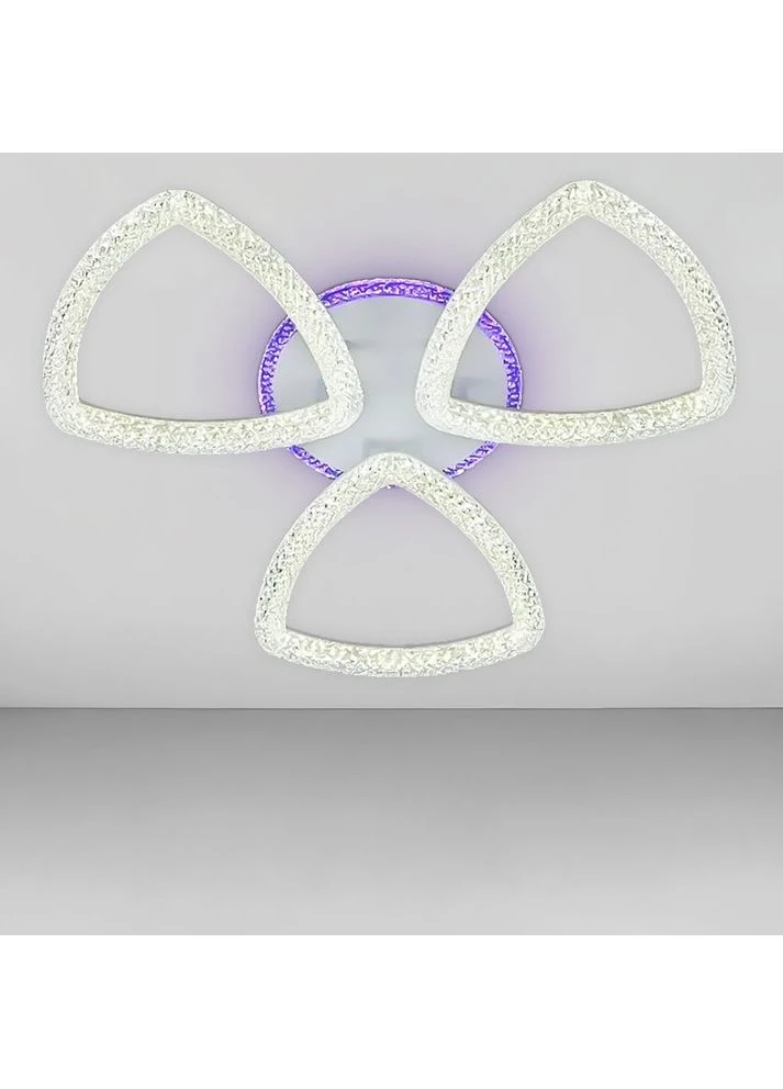 Люстра стельова світлодіодна LED SC-19178/3C WH+PK/BU/PL 84W+8W 2.4G D620*100, колір білий Light House (379919241)