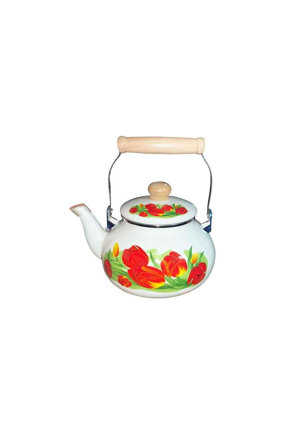 Чайник 2,5л эмалированный Тюльпаны EB-12603 ТМ Edenberg (342126539)