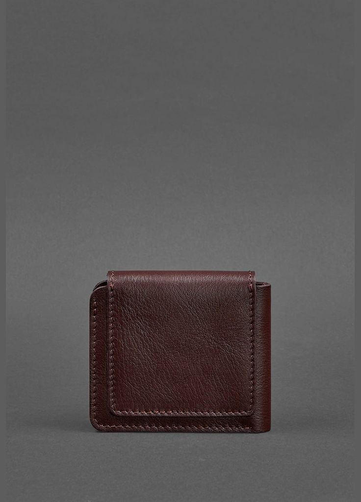 Шкіряне портмоне 4.2 на кнопці бордове (A-027411) BlankNote (328444547)