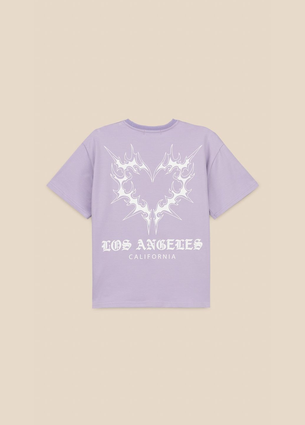 Лавандовая летняя футболка с принтом los angeles для девочки p-gb02333 152 см лавандовый shop (2000999229138) LAWA