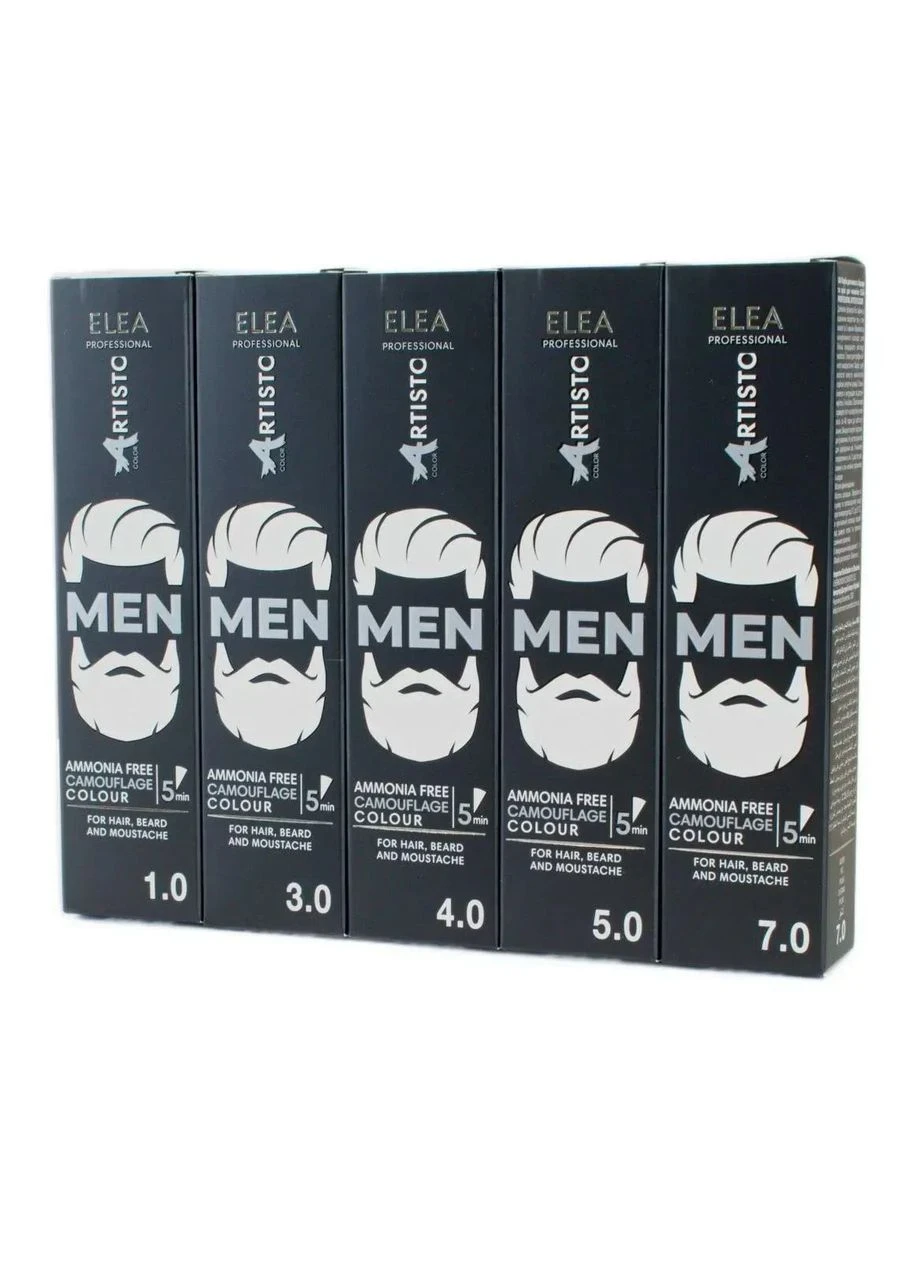 Камуфляж мужской для волос Artisto Color Men №1.0 Черный 50 мл Elea Professional (388642650)