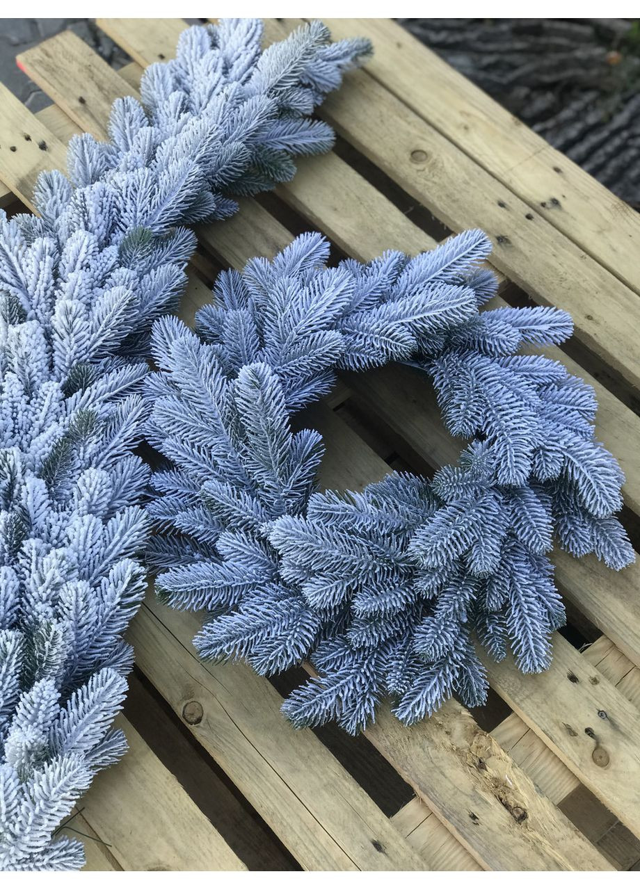 Вінок новорічний різдвяний SGH Lux з литої хвої d-40 см HVOYA (366964055)