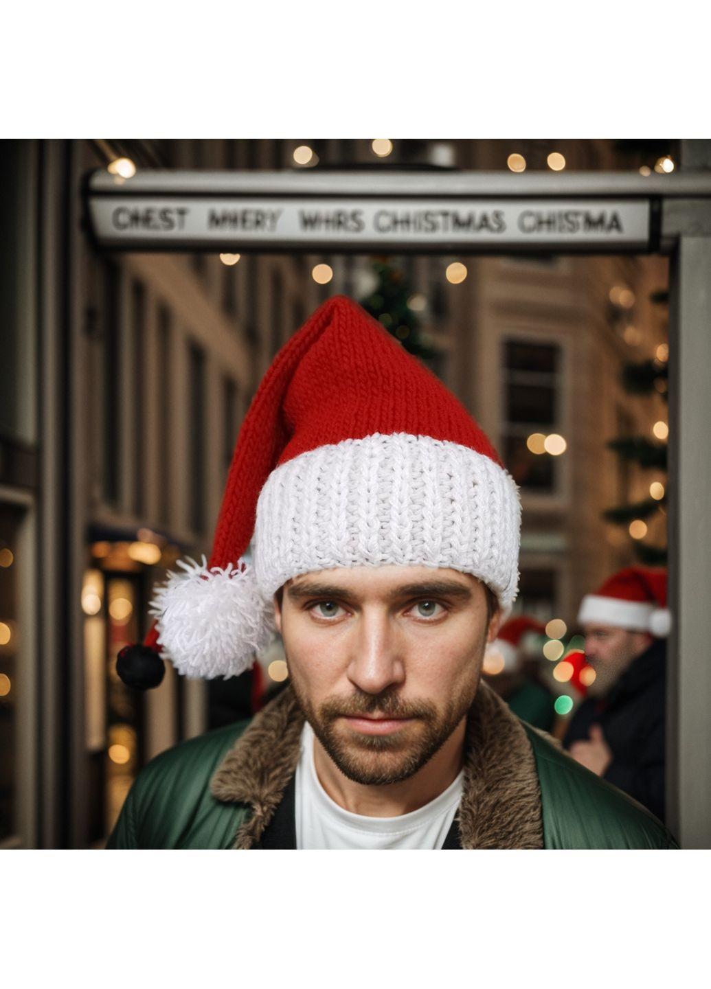 Рождественская супер шапка, шапка эльфа, шапка с помпоном, для мужчин, женщин и подростков PRIGRIZ (369165093)