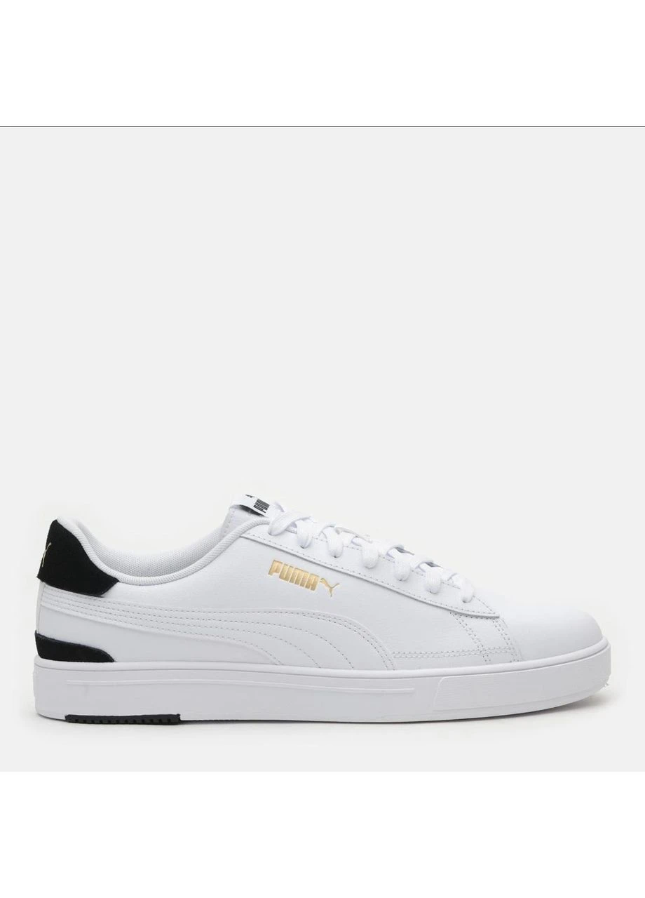 Білі чоловічі кеди serve pro (10.5) 29.5 см white- white- team gold- black всесезон Puma