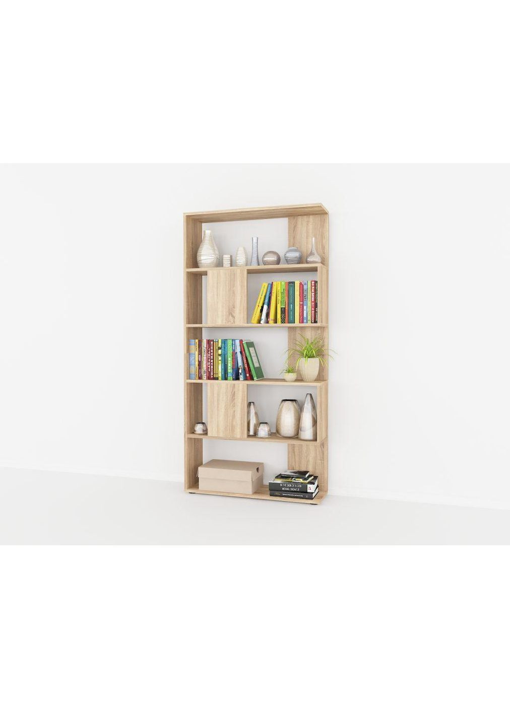 Стеллаж книжная полка, разделитель комнаты, 5 полок, этажерка I-072 No Brand (371910604)