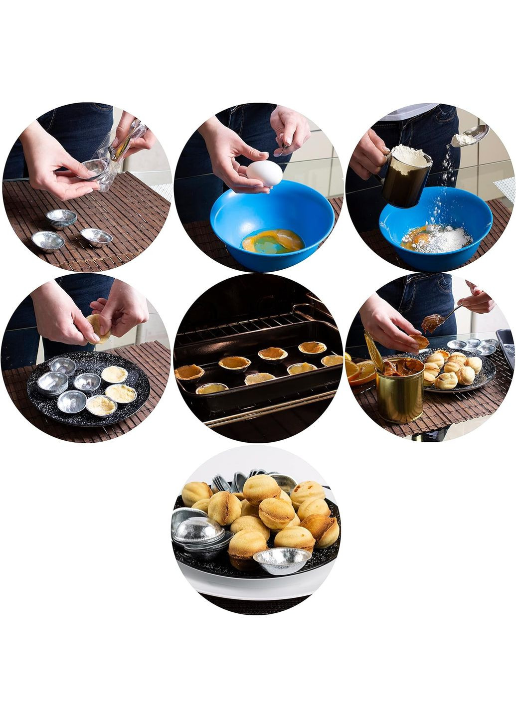 Набор из 40 металлических порционных формочек для выпечки печенья Орешки Kitchette (306465575)