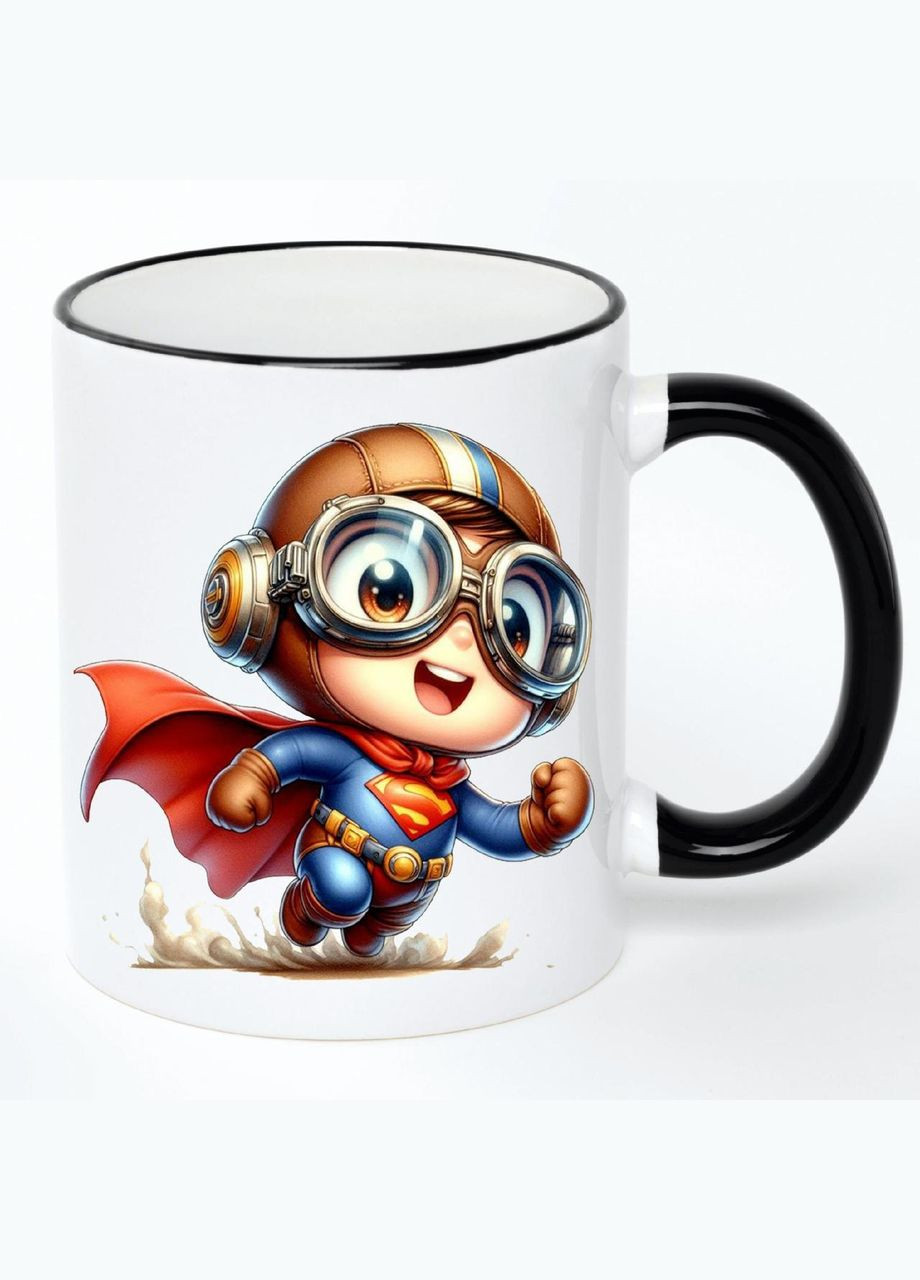 Чашка с детским рисунком (кружка, кружка) #0328 Белая с черной ручкой 330 мл No Brand (322713255)