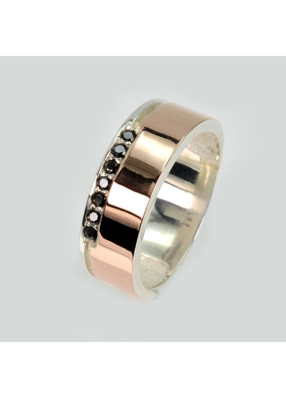 Обручка срібло з золотом Silver Style (367112355)