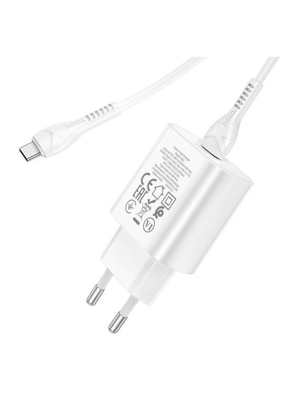 Адаптер сетевой TypeC to Type-C Cable Jetta charger set N22 25W белый Hoco (293345684)