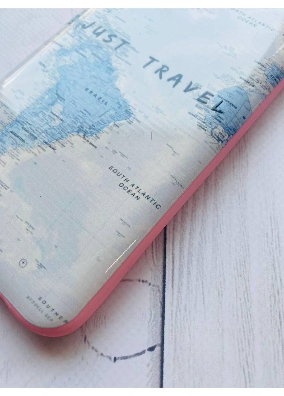 Матовий чохол з рожевими боками на Xiaomi Redmi 7A:: Подорожі. Карта (принт 323) Creative (360694362)