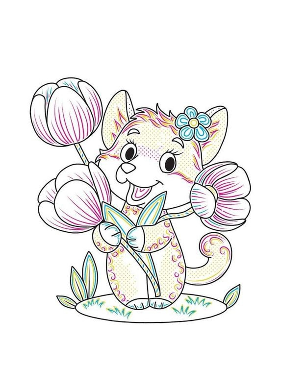 Дитяча книжка-розмальовка "У квітнику" 1806009, 12 сторінок Ranok Creative (363175064)