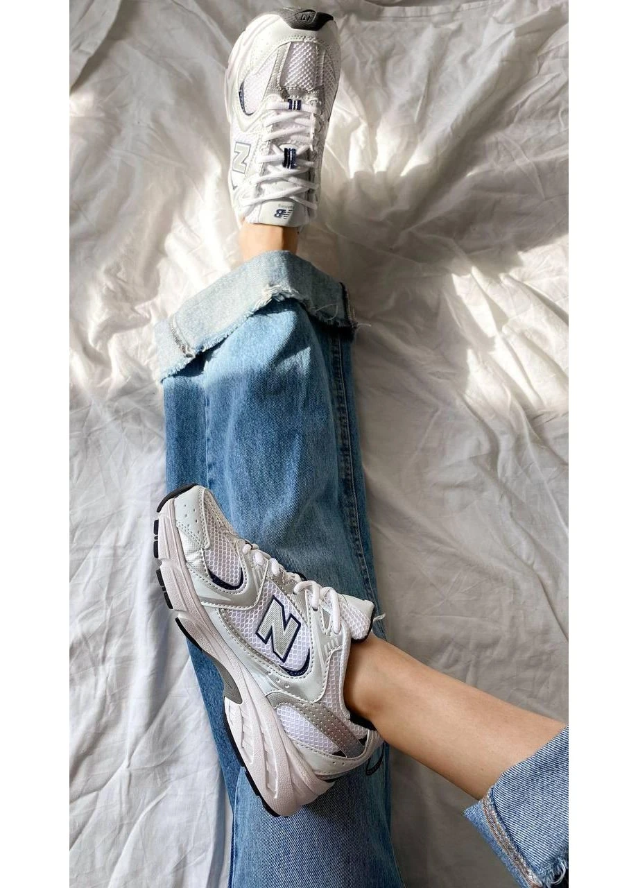 Білі кросівки чоловічі new balance 530 white silver lux нью беланс 530 білі демісезон No Brand