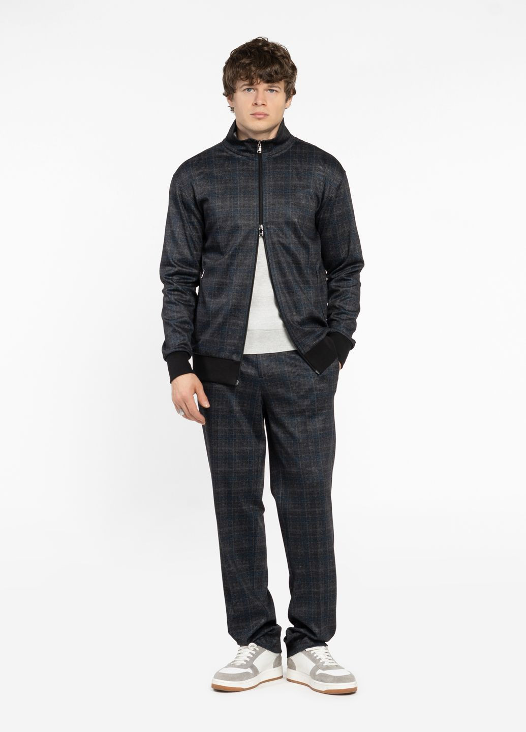 Кофта на блискавці чоловіча сіра Arber Jersey Bomber ASKR-38-3 (370896134)