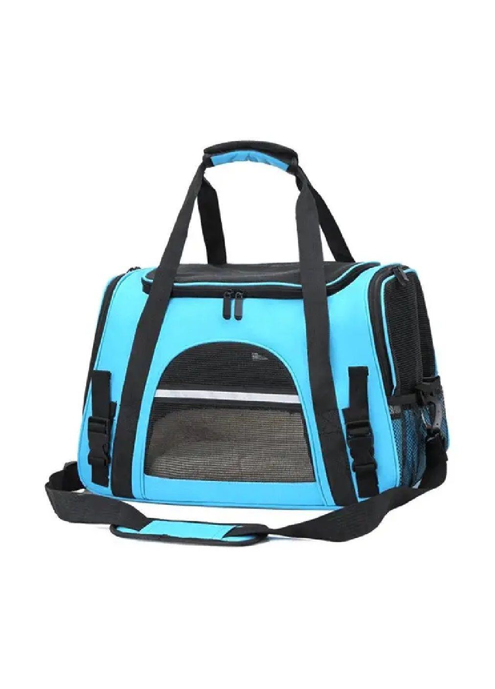 Сумка переноска для транспортировки животных кошек собак с ковриком ручками ремнем карманами 41х30х23 см (477258-Prob) Синяя Unbranded (296095300)