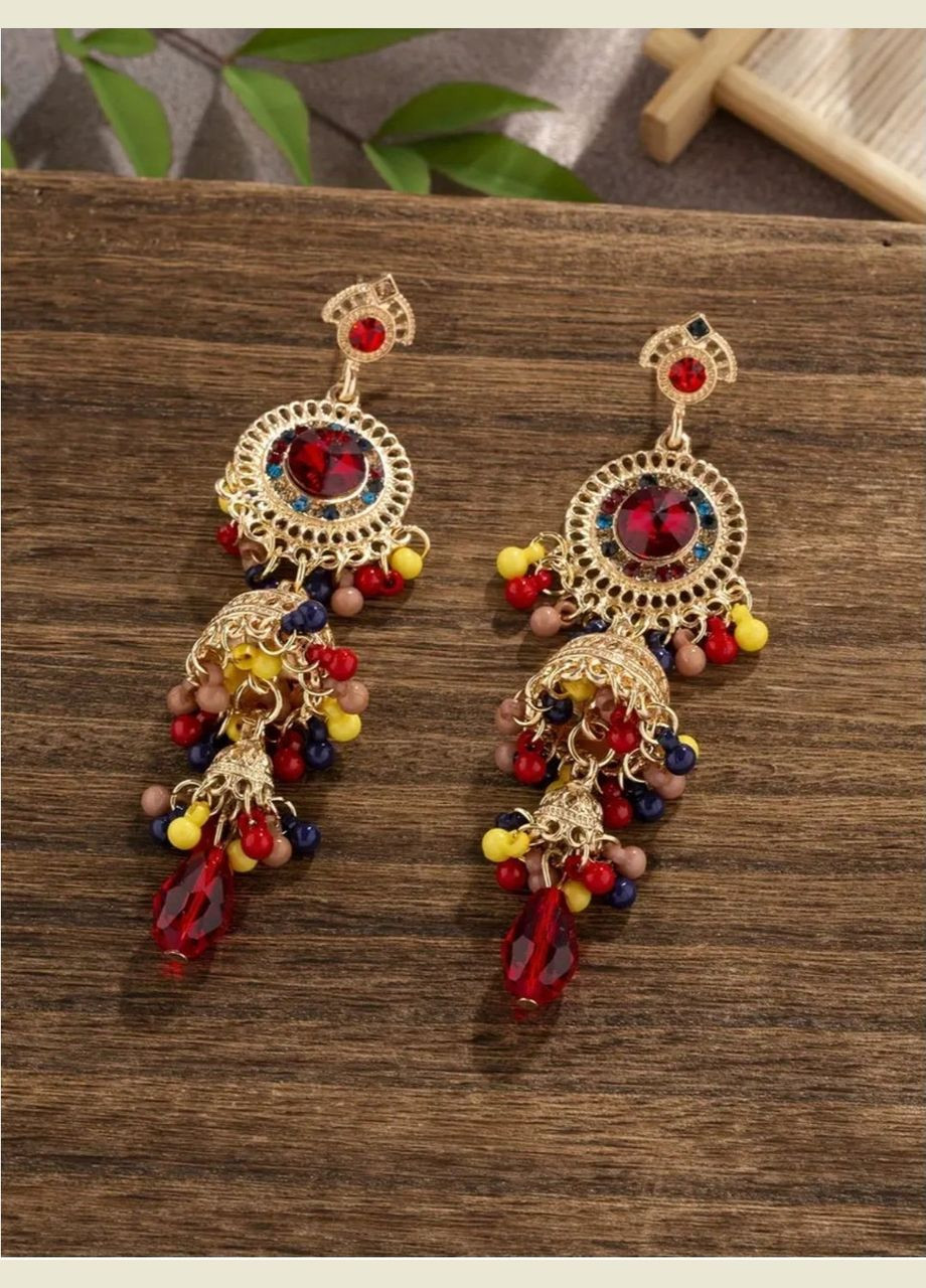 Розкішні вечірні сережки джумки - індійський стиль, 2385 Fashion Jewelry (336550602)