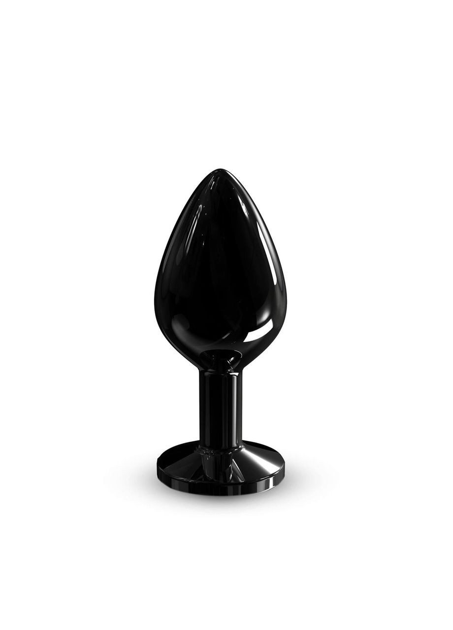 Металлическая анальная пробка с кристаллом Dorcel Diamond Plug Black M No Brand (366879644)