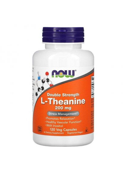 Теанін, LTheanine,, 200 мг, 120 капсул (NOW-00148) Now Foods (266038951)