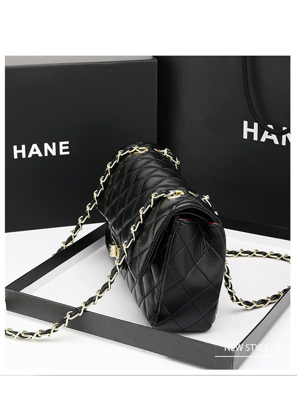 Женская сумка кроссбоди черная стеганая из экокожи No Brand (364134811)