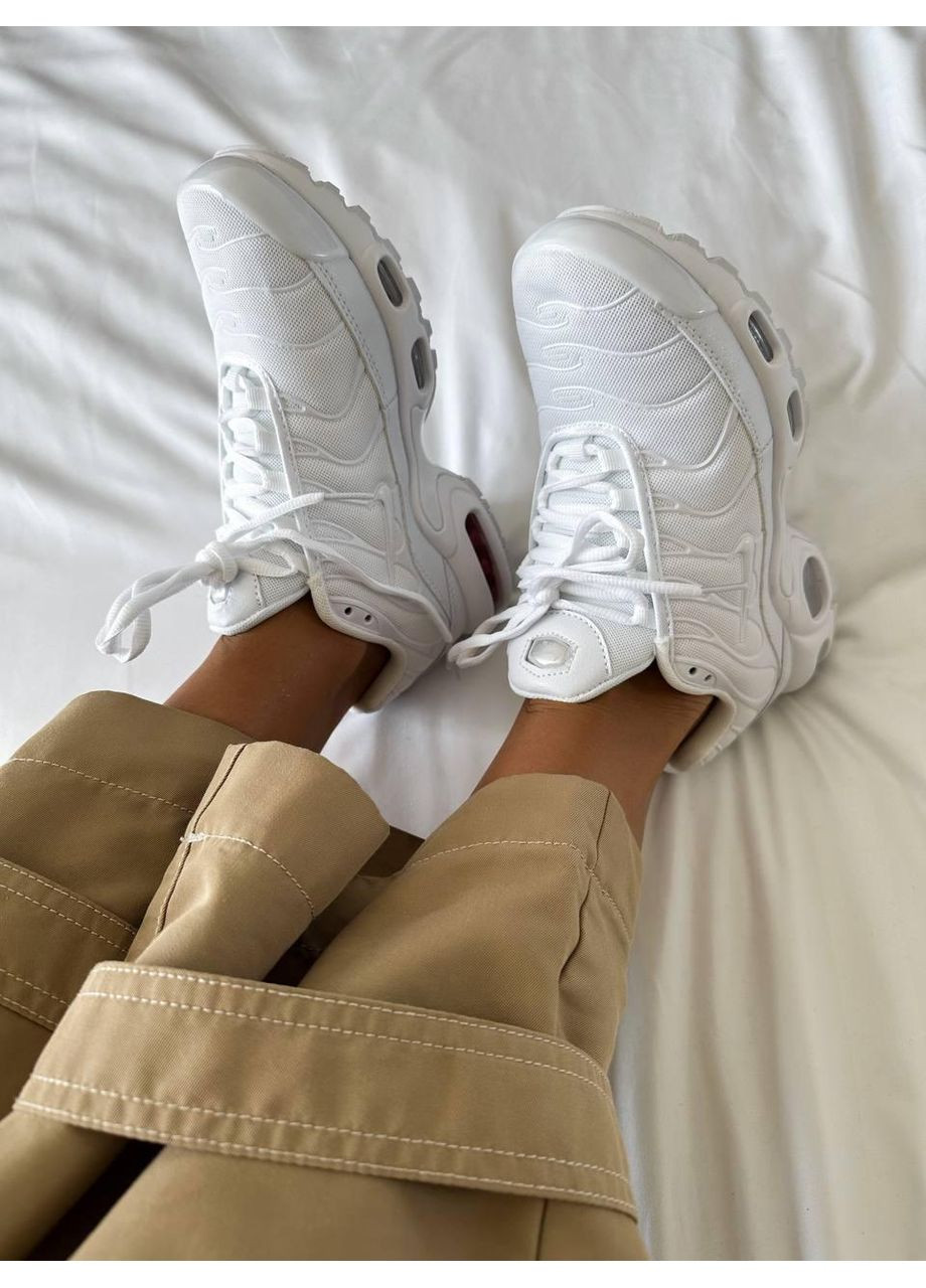 Белые демисезонные кроссовки мужские nike max tn plus white найк аир макс тн плюс No Brand
