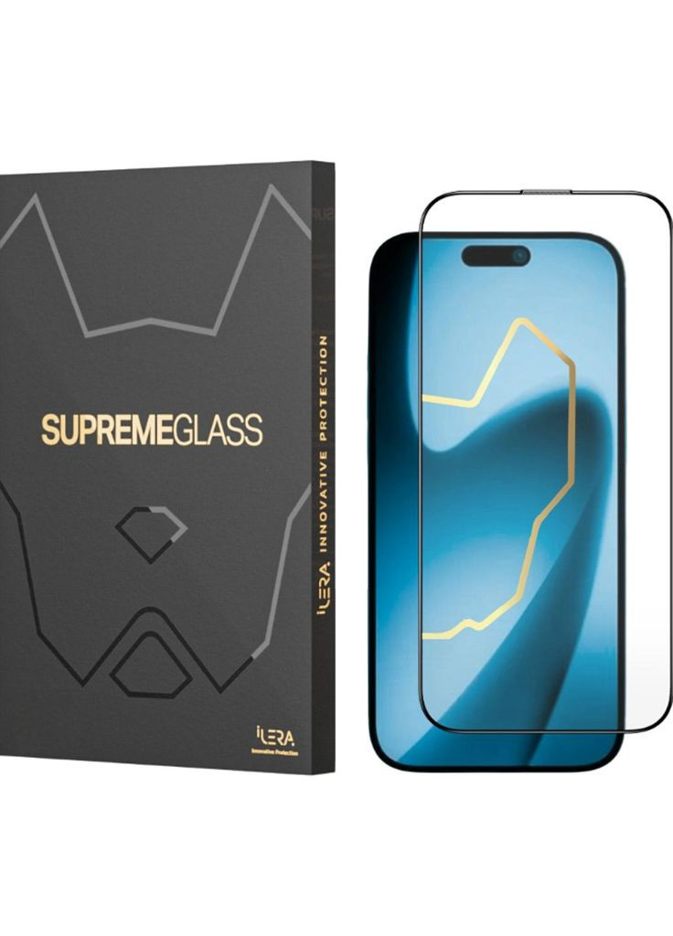 Защитное стекло DeLuxe Original Glass 2.0 для iPhone 17 Pro Max Black (ILFCDL17PRMX) iLera (366827618)