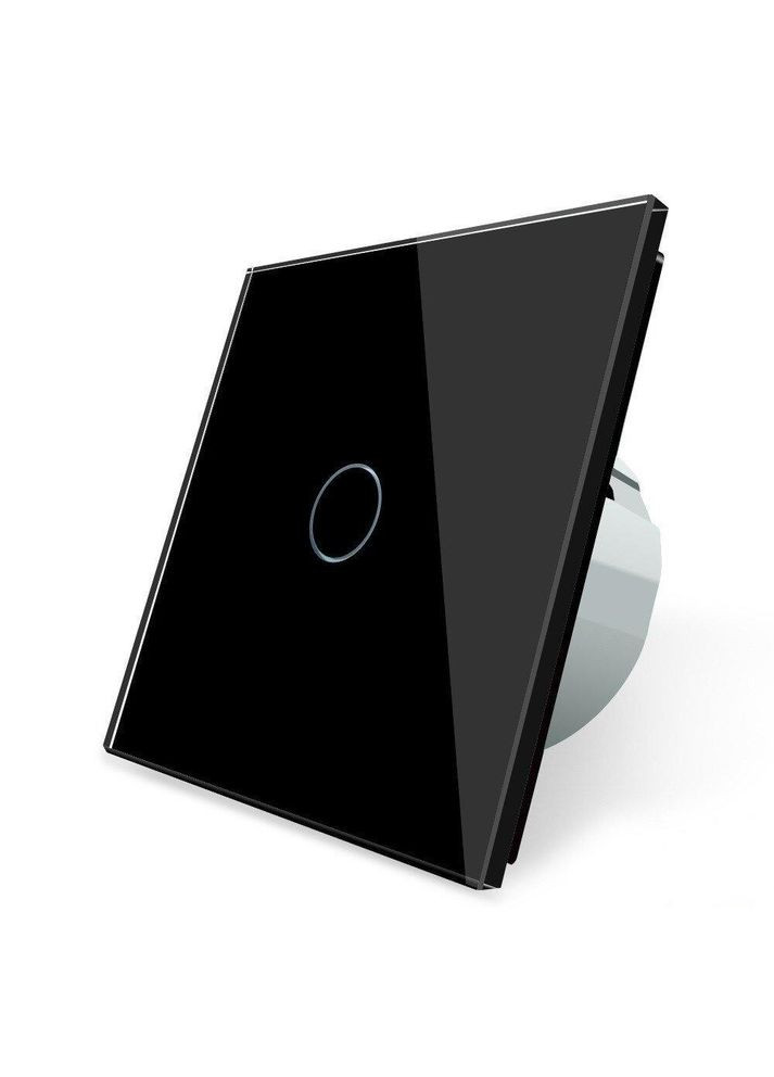 Сенсорний прохідний/перехресний вуличний вимикач Вологозахищений 1 сенсор чорний скло (VL-C701S-IP-12) Livolo (370970108)