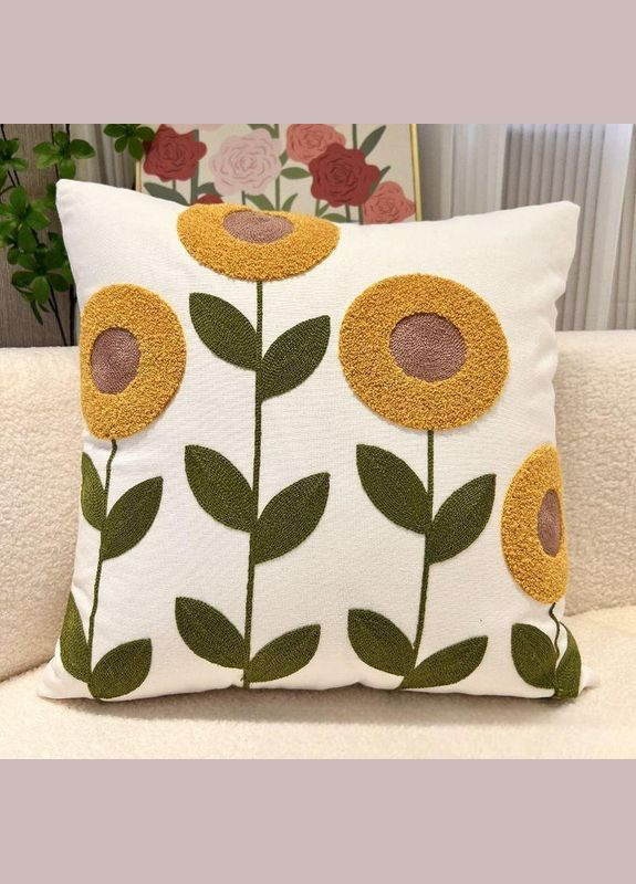 Декоративная подушка Подсолнухи 55113/4 45х45 см No Brand (325882972)