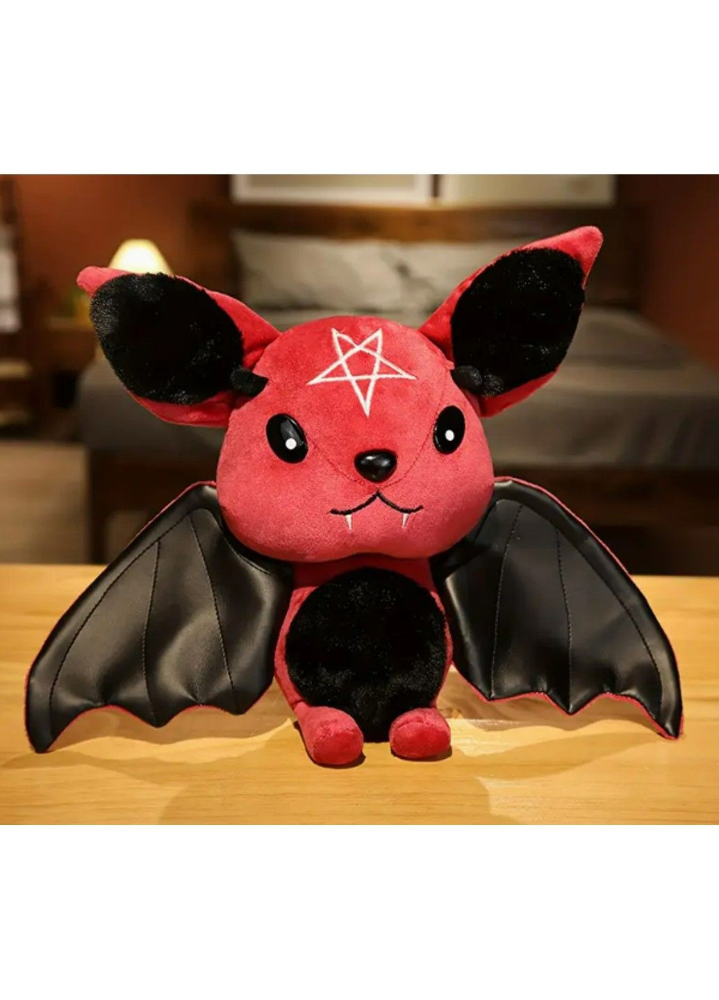 Мягкая детская игрушка красная летучая мышь 30cм No Brand (330774067)