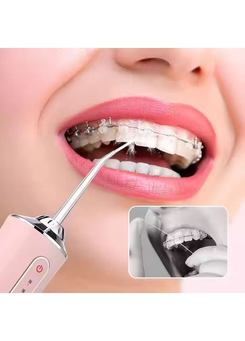Іригатор для зубів та чищення порожнини рота портативний бездротовий 3 режими 4 насадки (K772) No Brand (360867098)
