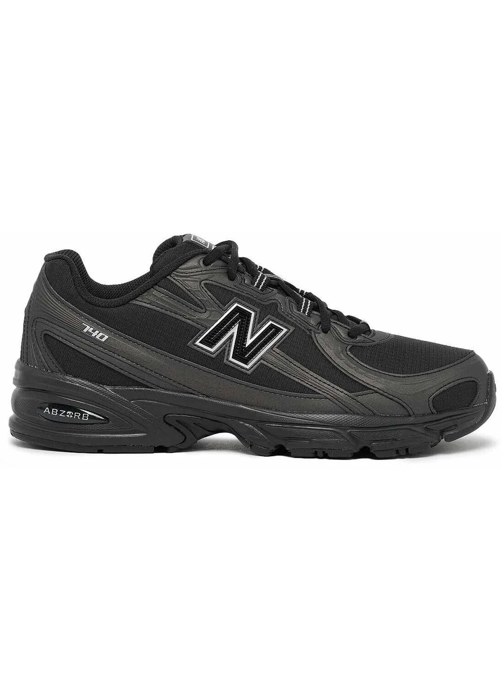 Чорні кросівки унісекс u740 black u740bs2 New Balance