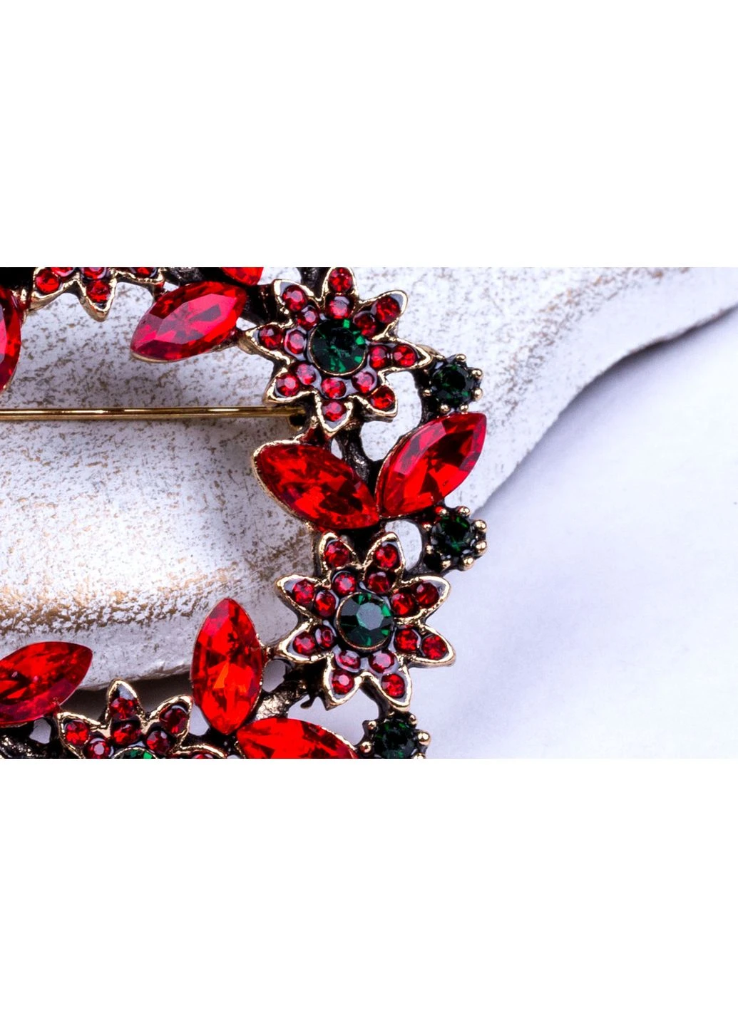 Жіноча брошка червона квітка Fashion Jewelry (393799514)