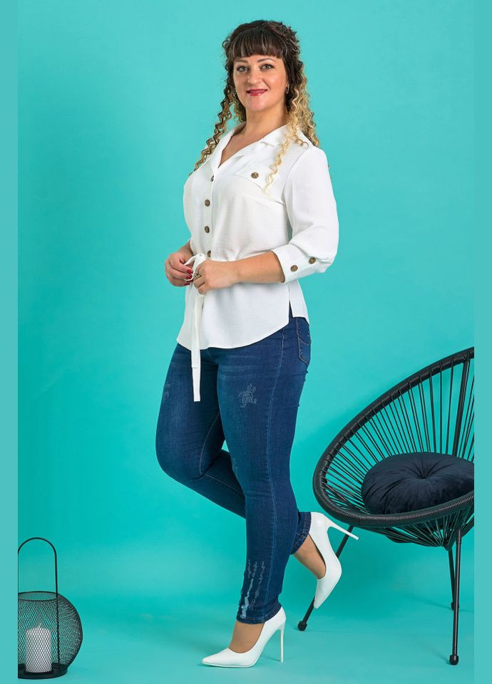 Молочная блуза 1554 Alenka Plus