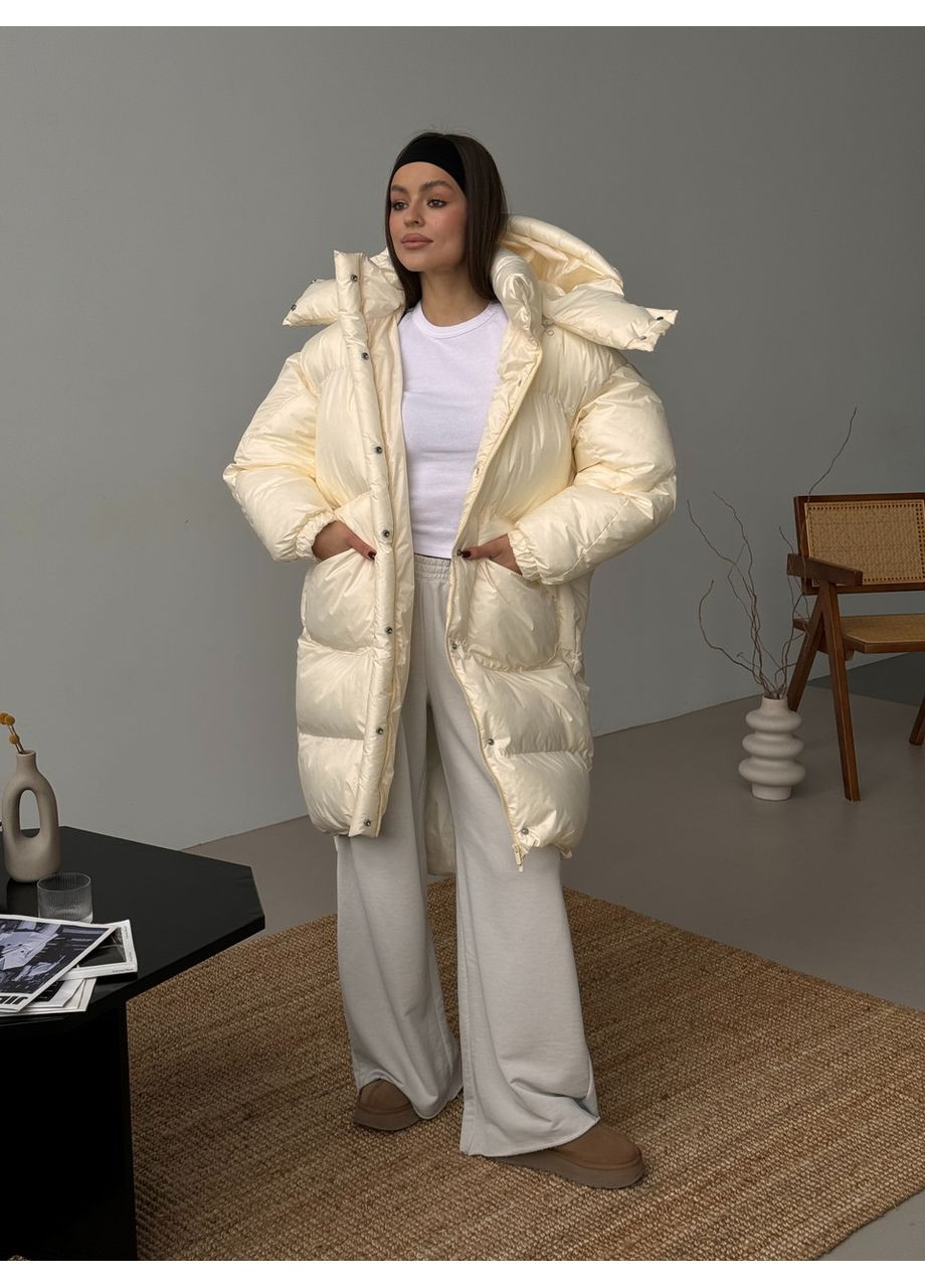 Молочний зимній Пуховик No Brand