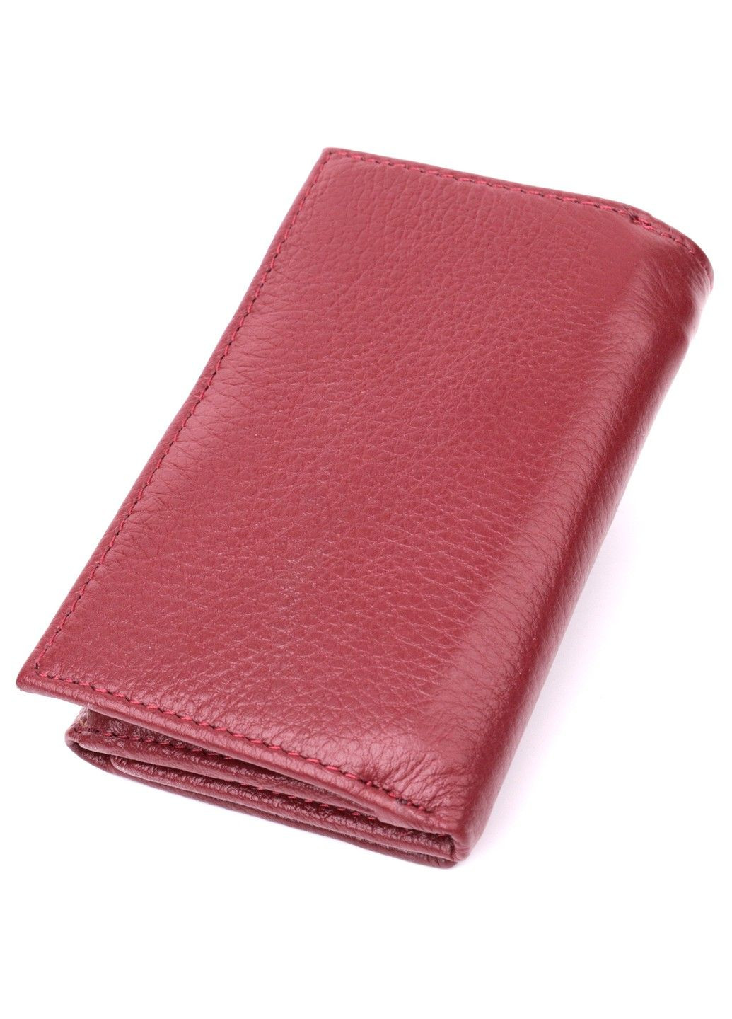 Шкіряний жіночий гаманець у три додавання 22489 Бордовий st leather (278258936)