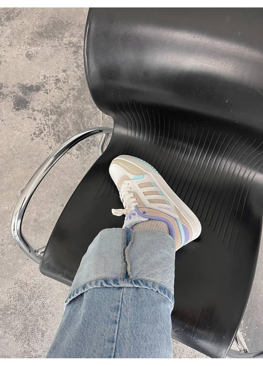 КРОСІВКИ ЖІНОЧІ ADIDAS DROP STEP LIGHT BLUE АДІДАС ДРОП СТЕП No Brand білі демісезони (368859835)