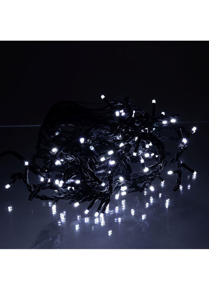 Новогодняя гирлянда уличная Бахрома 6 м 105 LED черный провод Белый 6МBW Garlando (370373077)