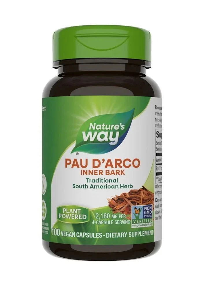 По д'Арко Pau d'Arco внутренняя кора 545 мг 100 вегетарианских капсул Nature's Way (361118929)