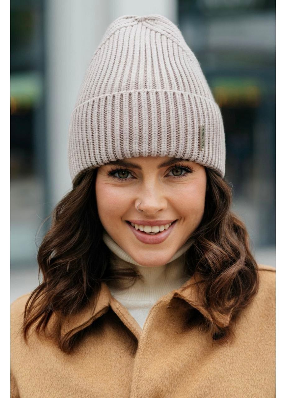 Шапка рельефной вязки, цвет Серый Fashion (365072506)