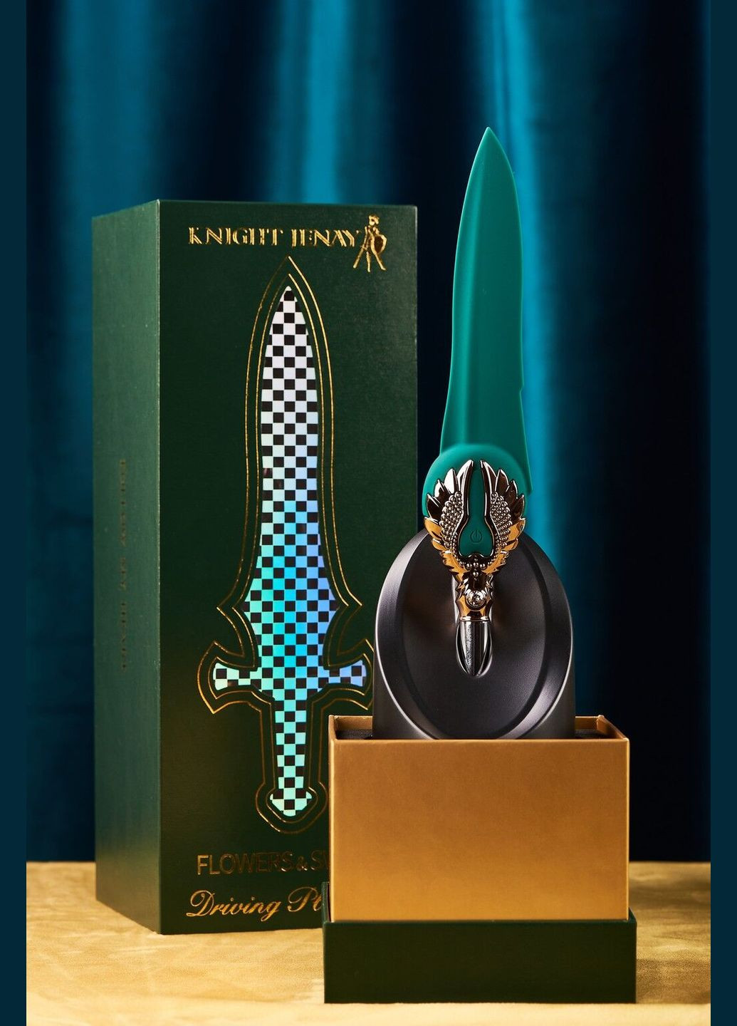 Вишуканий вібратор FLOWERS & SWORD, маска, стрічка та лубрикант у комплекті Knight Jenay (360967049)