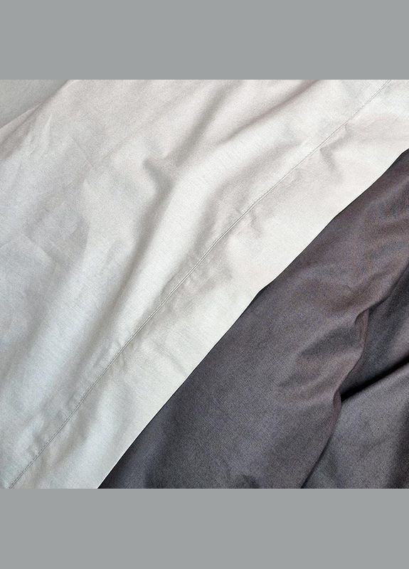 Постельное белье PREMIERE Антрацит/Серое Ранфорс Двуспальное на резинке MERISET (306740101)