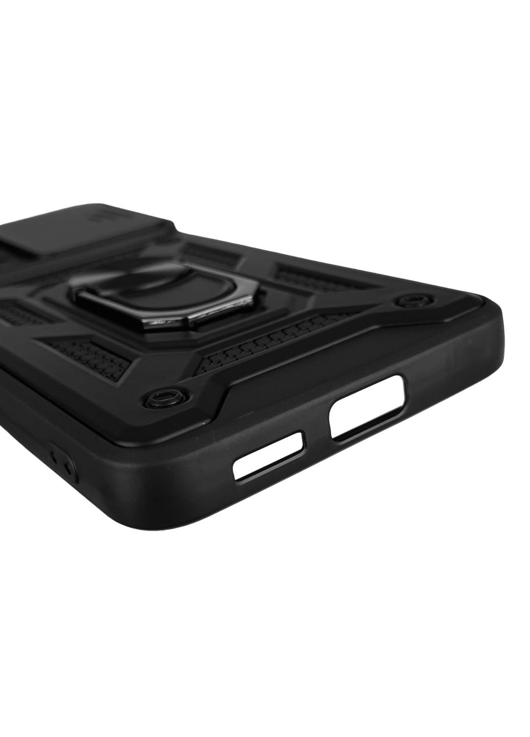 Чехол для Reno 7 Pro бронированный с кольцом со шторкой на камеру на оппо рено 7 про чёрный rg1 Oppo (366023140)