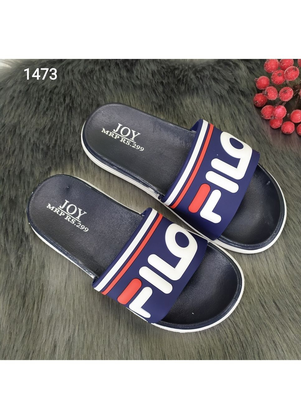 Синие повседневные шлепанцы сланцы подростковые Fashion