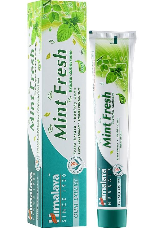 Освежающая зубная паста-гель Mint Fresh Herbal Toothpaste 75ml (235773-52274) Himalaya Herbals (368635026)