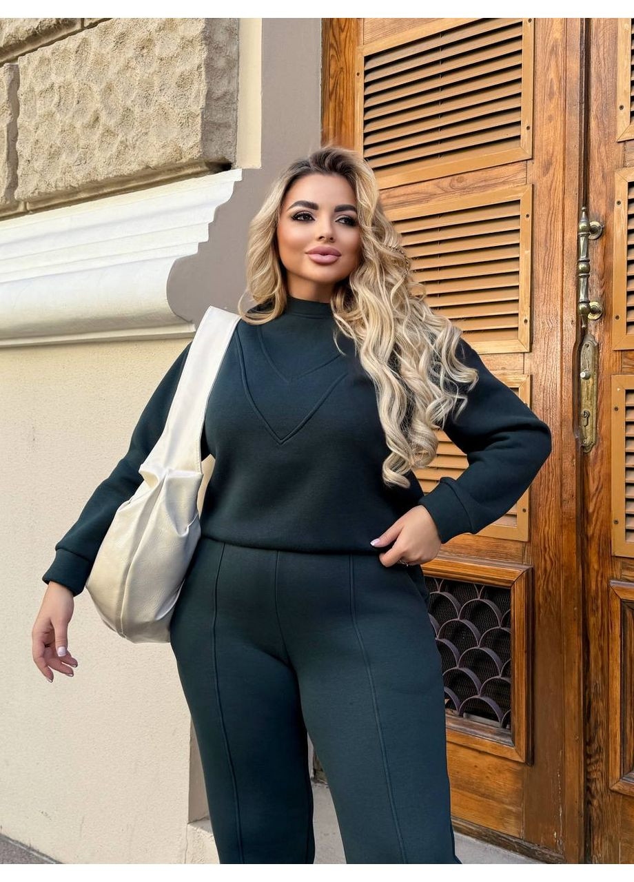 Теплий костюм-трійка з турецької тринітки Пін’є — ЗАМІРИ В ОПИСІ DK/DL Мода без кордонів (368458128)