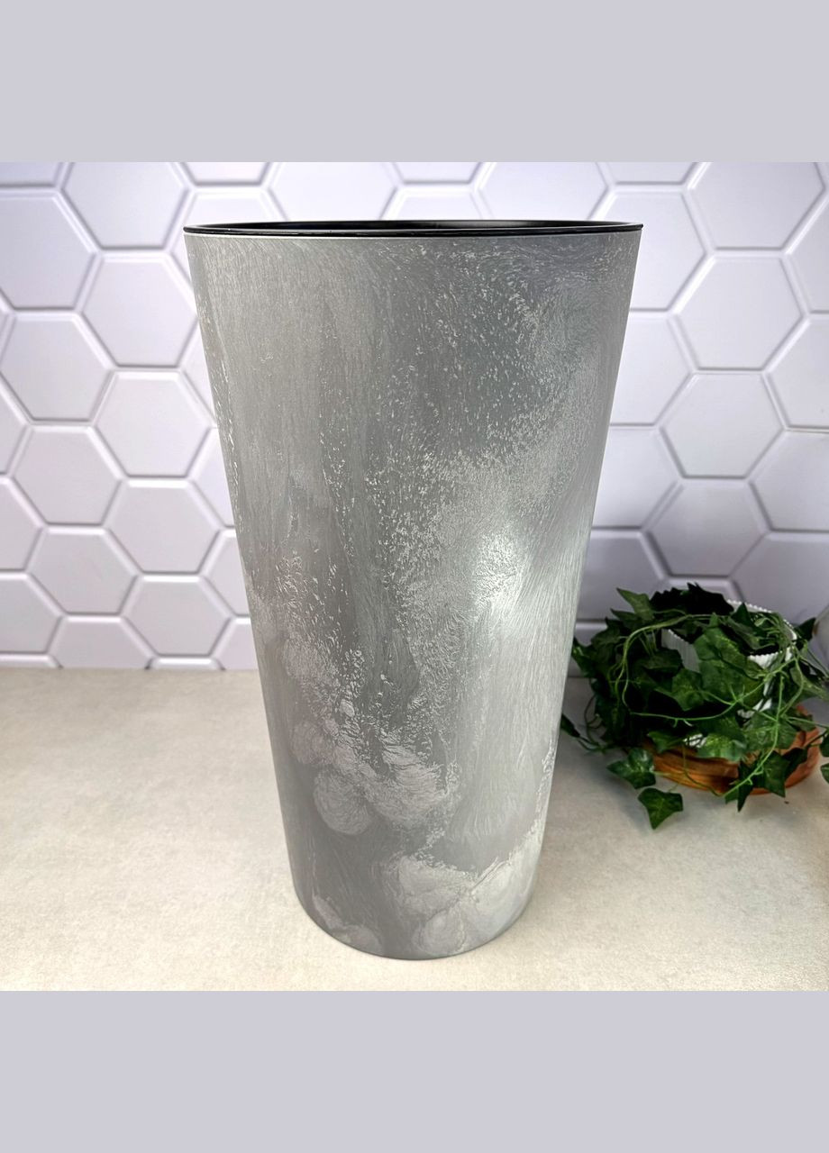 Высокий двойной горшок Лилия 25 см Бетон Lamela (329187438)