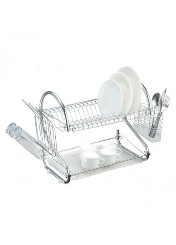 Органайзер для сушки и хранения посуды металлический 2 яруса No Brand (282957006)