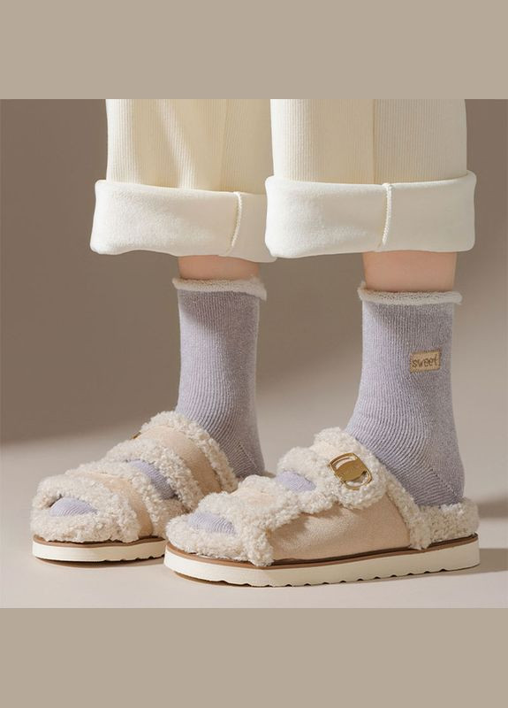 Фиолетовые носки лиловые на зиму без резинки однотонные светло-фиолетовые (317539666)