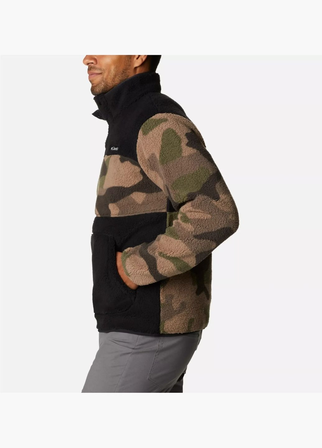Кофта чоловіча Rugged Ridge Sherpa Half Snap Black/Camo AX5879-010 Columbia (326784209)