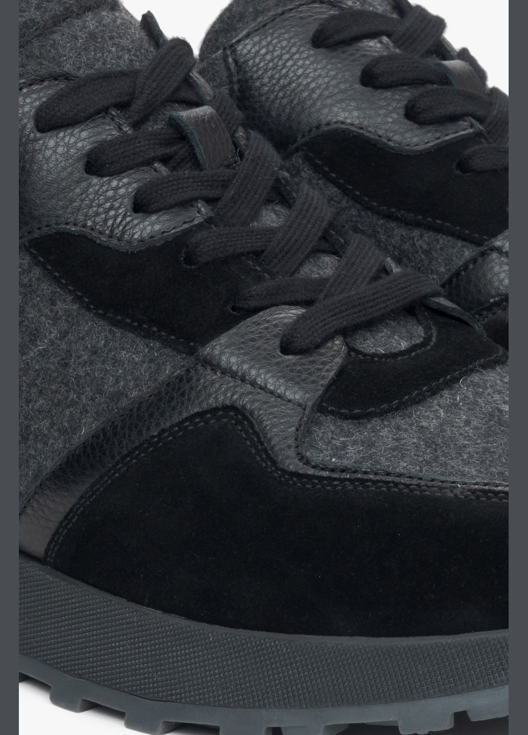 Черные демисезонные кроссовки, цвет черный Estro