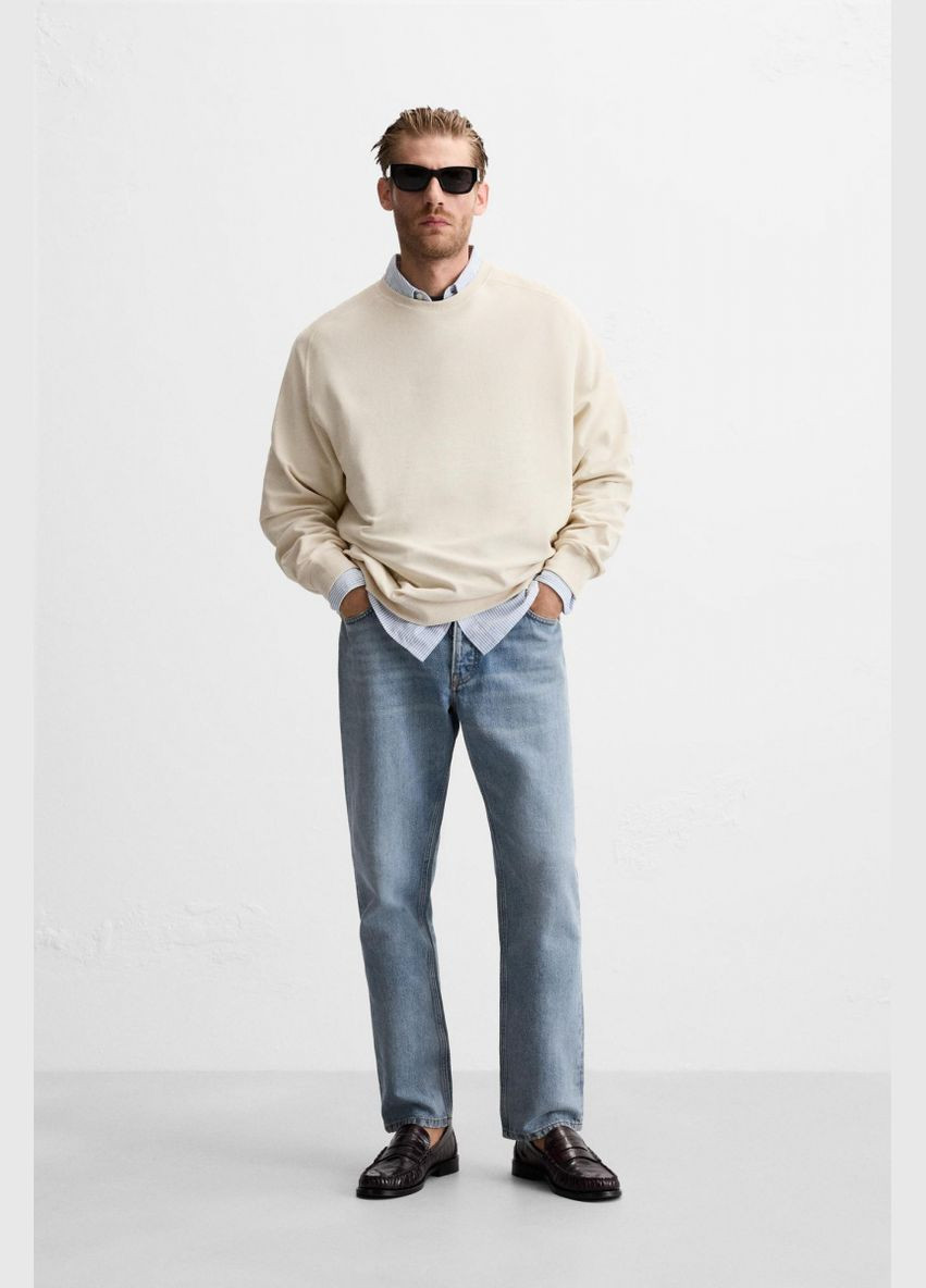 Светло-бежевый зимний светр Zara 4087/336 Ecru